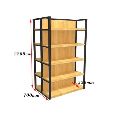 Double sided grocery store retail display stand racks gondola shelving islandsupermarketshelf