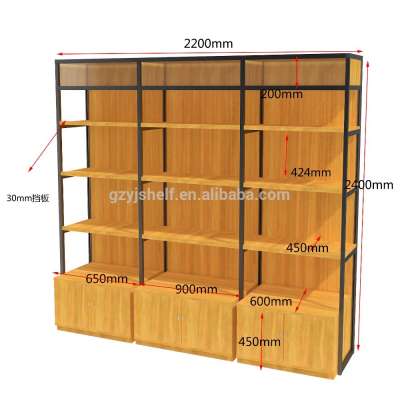 Aluminum Wood Combined Supermarket Shelf