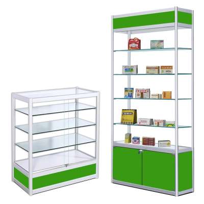 medicine safe cabinets/pharmacy glass display counter/pharmacy furniture display